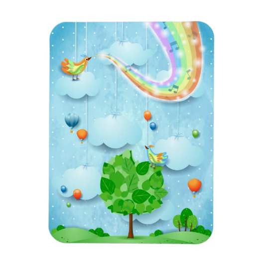 Regenbogenfarben und -baum magnet (Vertikal)
