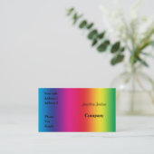Regenbogenfarben Visitenkarte (Stehend Vorderseite)
