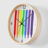 Regenbogenfarben Wachskrammen, einfach, lustig Uhr (Winkel)