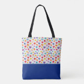 Regenbogenfarben Wasserfarben-Stil Herzen Farbbloc Tasche (Rückseite)