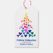 Regenbogenfarben Weihnachtsbaum  Geschenkanhänger (Vorderseite)