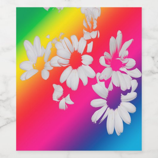 Regenbogenfarben Weinetikett (Einzelnes Label)