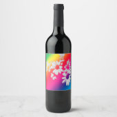 Regenbogenfarben Weinetikett (Vorderseite)