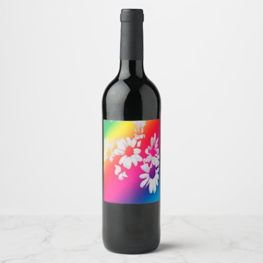 Regenbogenfarben Weinetikett (Vorderseite)