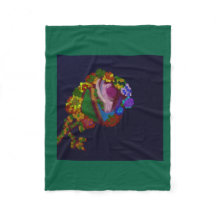 Regenbogenfarbene Blumen-Fliesblanke