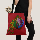 Regenbogenfarbene Blumen Tasche (Von Nahem)