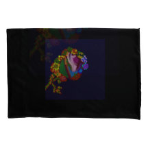 Regenbogenfarbene Blumenkissenbezüge