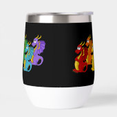 Regenbogenfarbene Drachen Cartoon (Links)