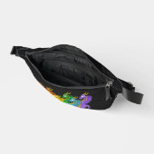 Regenbogenfarbene Drachen Cartoon Bauchtasche (Offen)