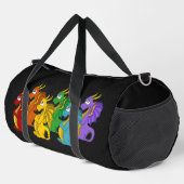 Regenbogenfarbene Drachen Cartoon Duffle Bag (Rechte Ecke)