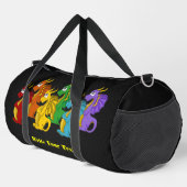 Regenbogenfarbene Drachen Cartoon Duffle Bag (Rechte Ecke)