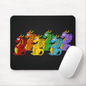 Regenbogenfarbene Drachen Cartoon Mousepad (Mit Mouse)