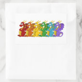 Regenbogenfarbene Drachen Cartoon Stickers (Tasche)