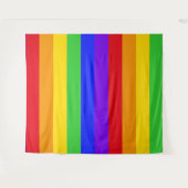 Regenbogenfarbene, fette Linien Figur Wandteppich (Vorderseite (Horizontal))