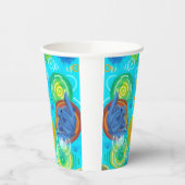 Regenbogenfarbene Frösche Tasse Pappbecher (Links)
