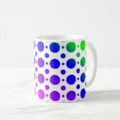 Regenbogenfarbene Kreismuster Kaffeetasse (VorderseiteRechts)
