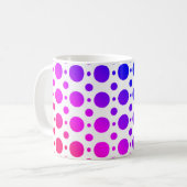 Regenbogenfarbene Kreismuster Kaffeetasse (Vorderseite Links)