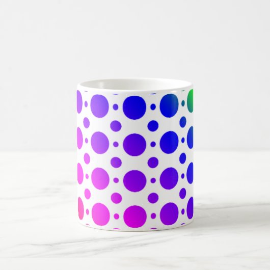 Regenbogenfarbene Kreismuster Kaffeetasse (Mittel)