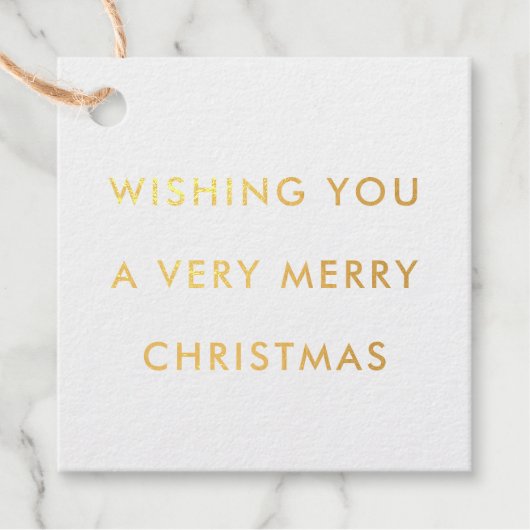 Regenbogenfarbene Kulisse Frohe Weihnachten Gold Geschenkanhänger (Vorderseite)