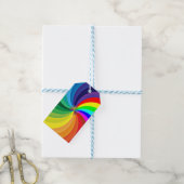 Regenbogenfarbene Mandala-46556 Geschenkanhänger (Mit Garn)