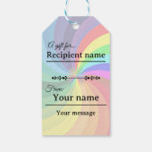 Regenbogenfarbene Mandala-46556 Geschenkanhänger (Rückseite)