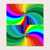 Regenbogenfarbene Mandala-46556 Visitenkarten (Außenseite Aufgefaltet)