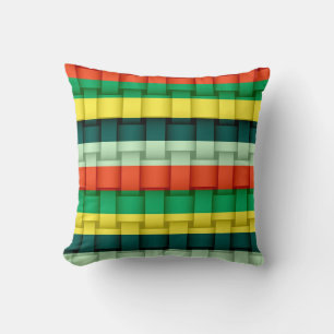 Regenbogenfarbene nahtlose Streifen Grafikdesign Kissen