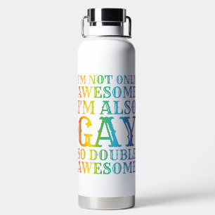 REGENBOGENFARBENE POSITIVE PRIDE-AUSSAGE TRINKFLASCHE