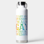 REGENBOGENFARBENE POSITIVE PRIDE-AUSSAGE TRINKFLASCHE (Vorderseite)