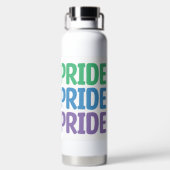 REGENBOGENFARBENE PRIDE-AUSSAGE TRINKFLASCHE (Rückseite)