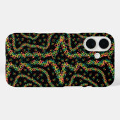 Regenbogenfarbene Seurat-Style-Pointillismus-Muste Case-Mate iPhone Hülle (Rückseite (Horizontal))