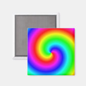 Regenbogenfarbene Spirale Magnet (Vorderseite/Rückseite)