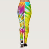 Regenbogenfarbene Spiralstruktur Leggings (Rückseite)