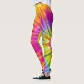 Regenbogenfarbene Spiralstruktur Leggings (Links)