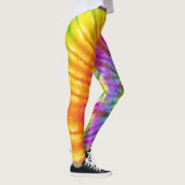 Regenbogenfarbene Spiralstruktur Leggings (Rechts)