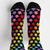 Regenbogenfarbene Sternsocken Socken (Oben)