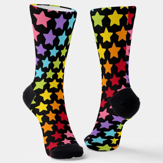 Regenbogenfarbene Sternsocken Socken (Gewinkelt)