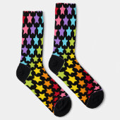 Regenbogenfarbene Sternsocken Socken (Rechts)