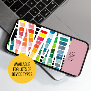 Regenbogenfarbene Wasserfarben-Mosaik-Abstraktion iPhone 14 Hülle