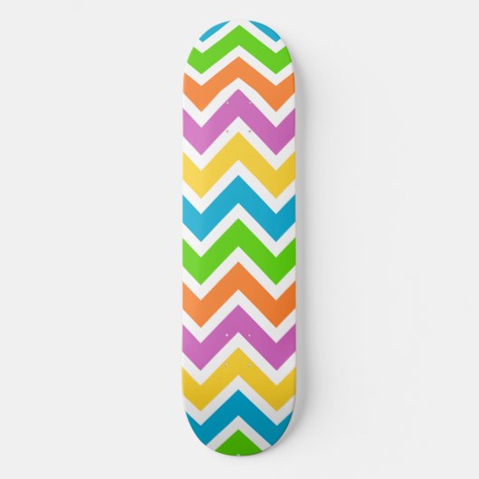 Regenbogenfarbene Welle Skateboard (Vorderseite)