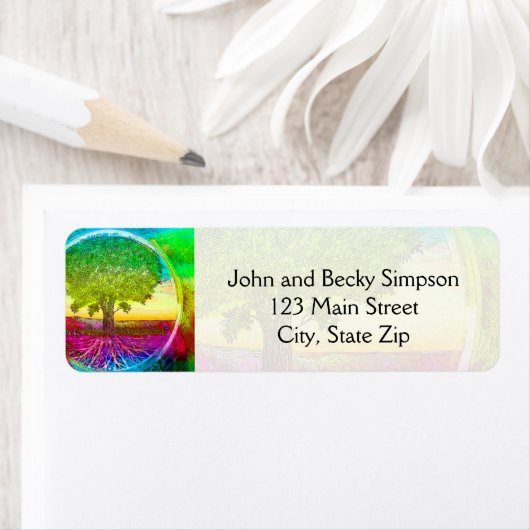 Regenbogenfarbener Baum des Lebens (Insitu)