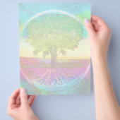 Regenbogenfarbener Baum des Lebens Flyer (Hand)