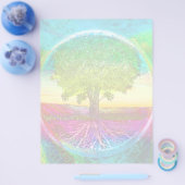 Regenbogenfarbener Baum des Lebens Flyer (Einzeln)