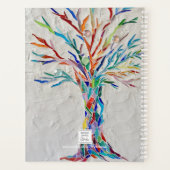 Regenbogenfarbener Baum des Lebens Planer (Rückseite)