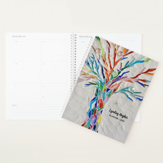 Regenbogenfarbener Baum des Lebens Planer (Anzeige)