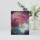Regenbogenfarbener Baum des Lebens Postkarte (Stehend Vorderseite)