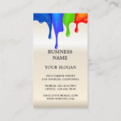 Regenbogenfarbener Kuchen, Koch Bäckerei Business  Visitenkarte (Rückseite)