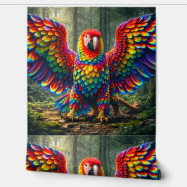 Regenbogenfarbener Papageien-Luxus-Wallpaper/Homed Tapete