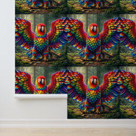 Regenbogenfarbener Papageien-Luxus-Wallpaper/Homed Tapete