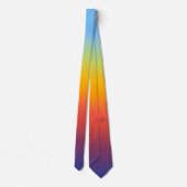 Regenbogenfarbener Schlips Multicolor Ombre Vibran Krawatte (Rückseite)